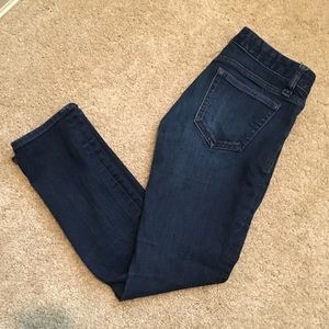 Gap dark wash petite straight leg jeans